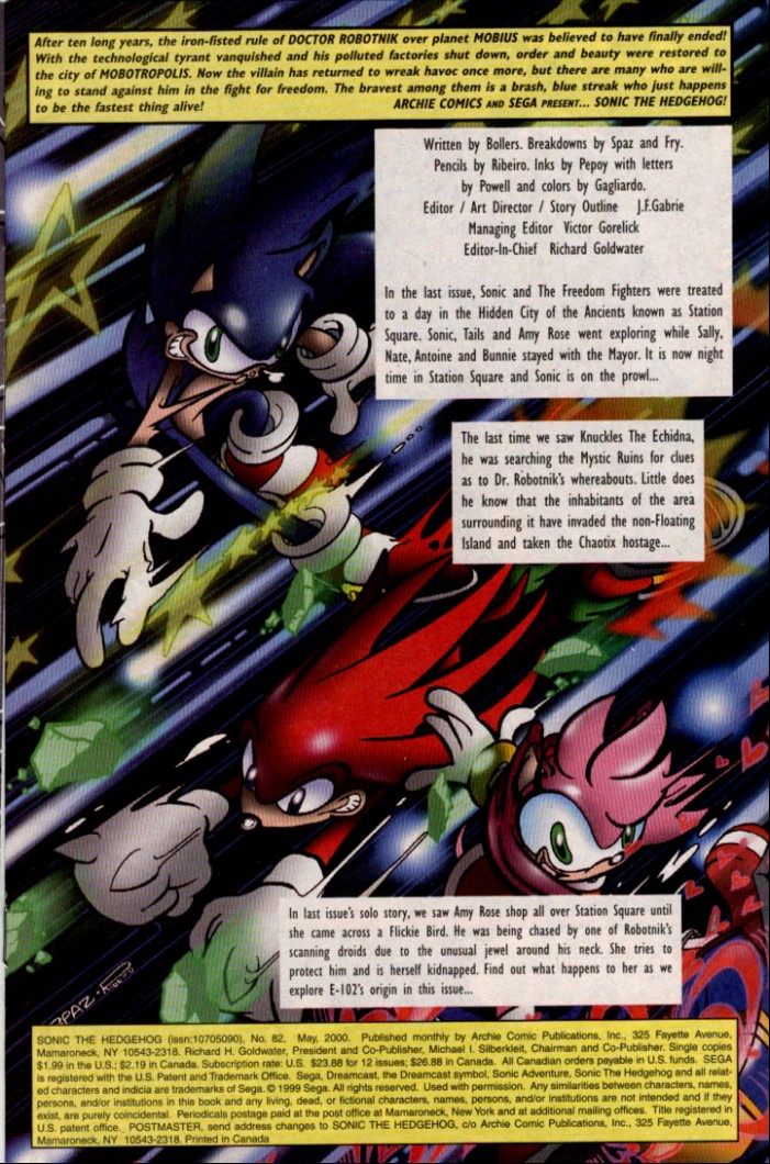 Sonic - Archie Adventure Series May 2000 Page 1